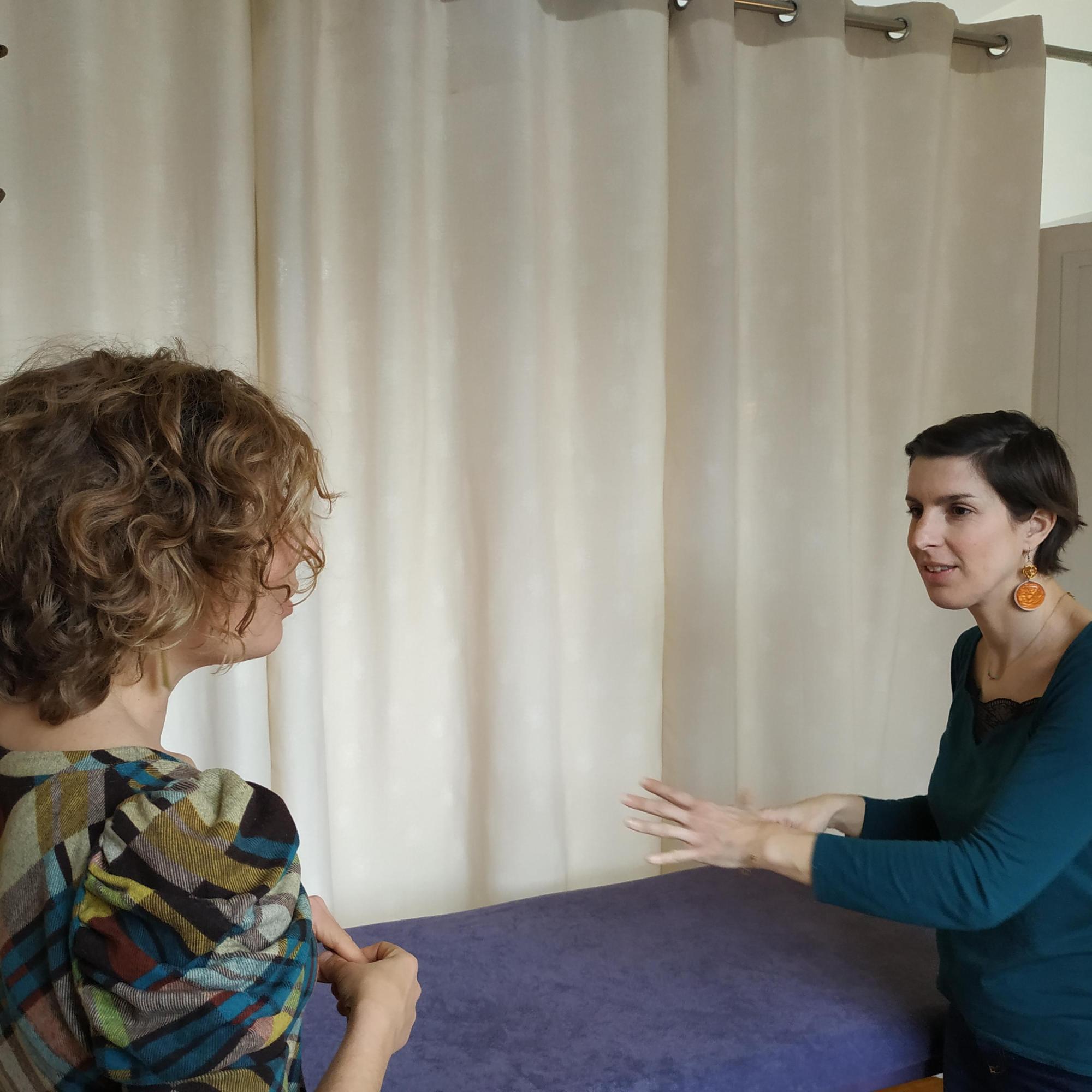 thérapeute cliente cabinet